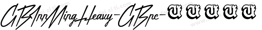GBInnMing Heavy-GBpc字体转换